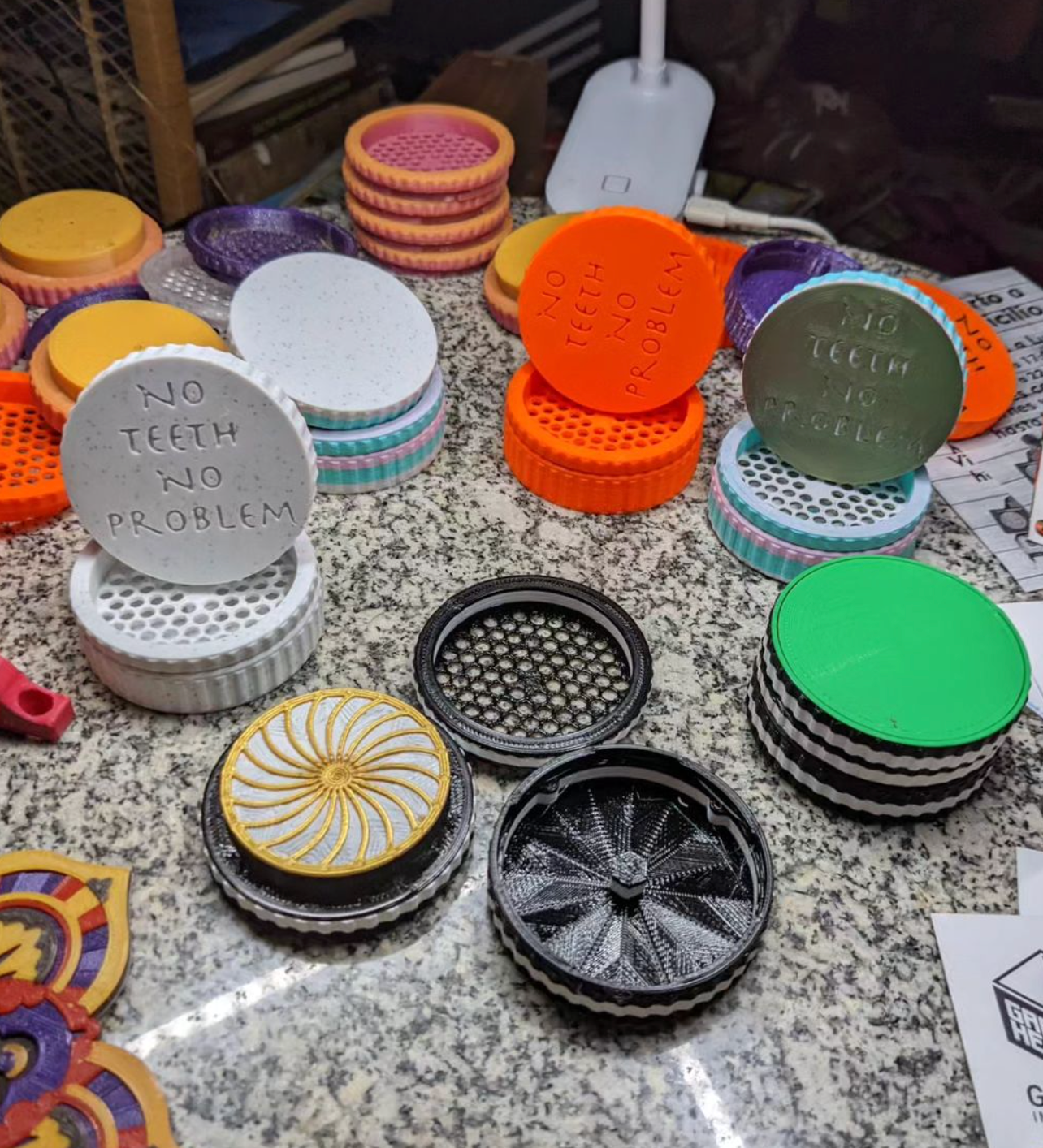 10 Custom with your Logo 3D Grinder toothless Normal Size