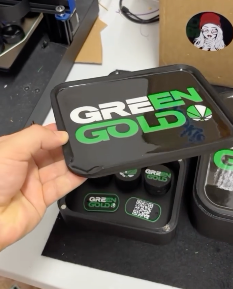 Small Custom Presentation Box, with Magnetic Resin Top and Jars with your Logo