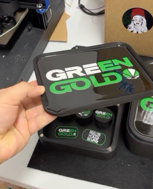 Small Custom Presentation Box, with Magnetic Resin Top and Jars with your Logo