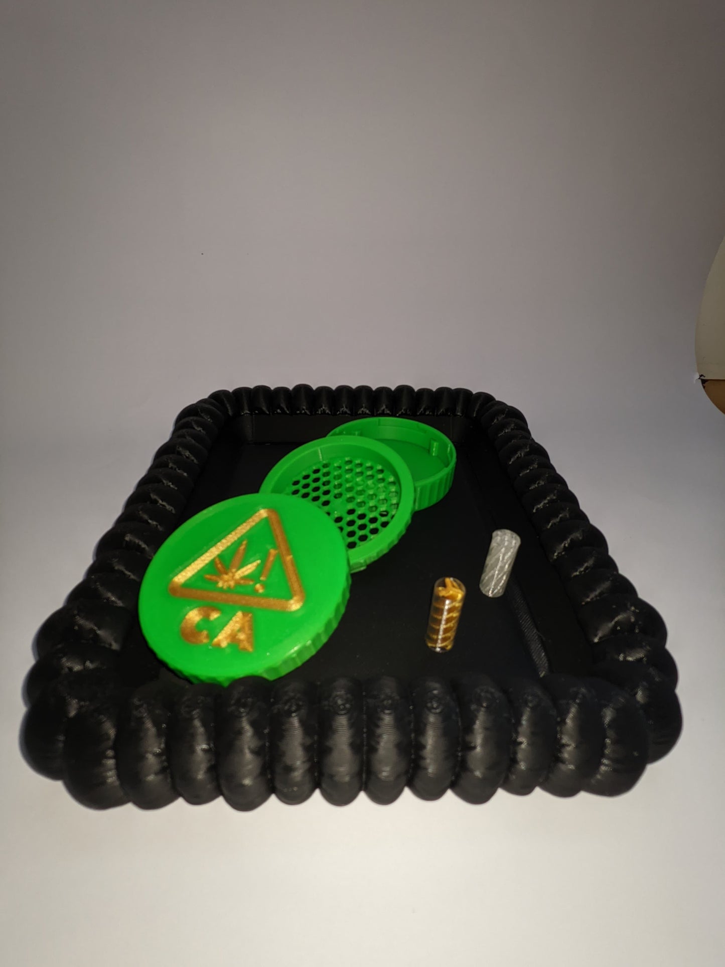 STL FILE aka Stoner Pack: Grinder, Big Puffy Rolling Tray and 2 Different Filters